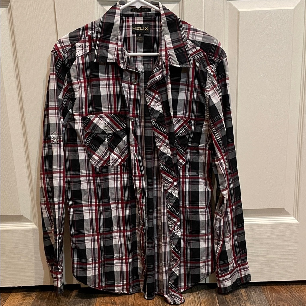 Helix Button Down Shirt - Men’s Medium Athletic Fit